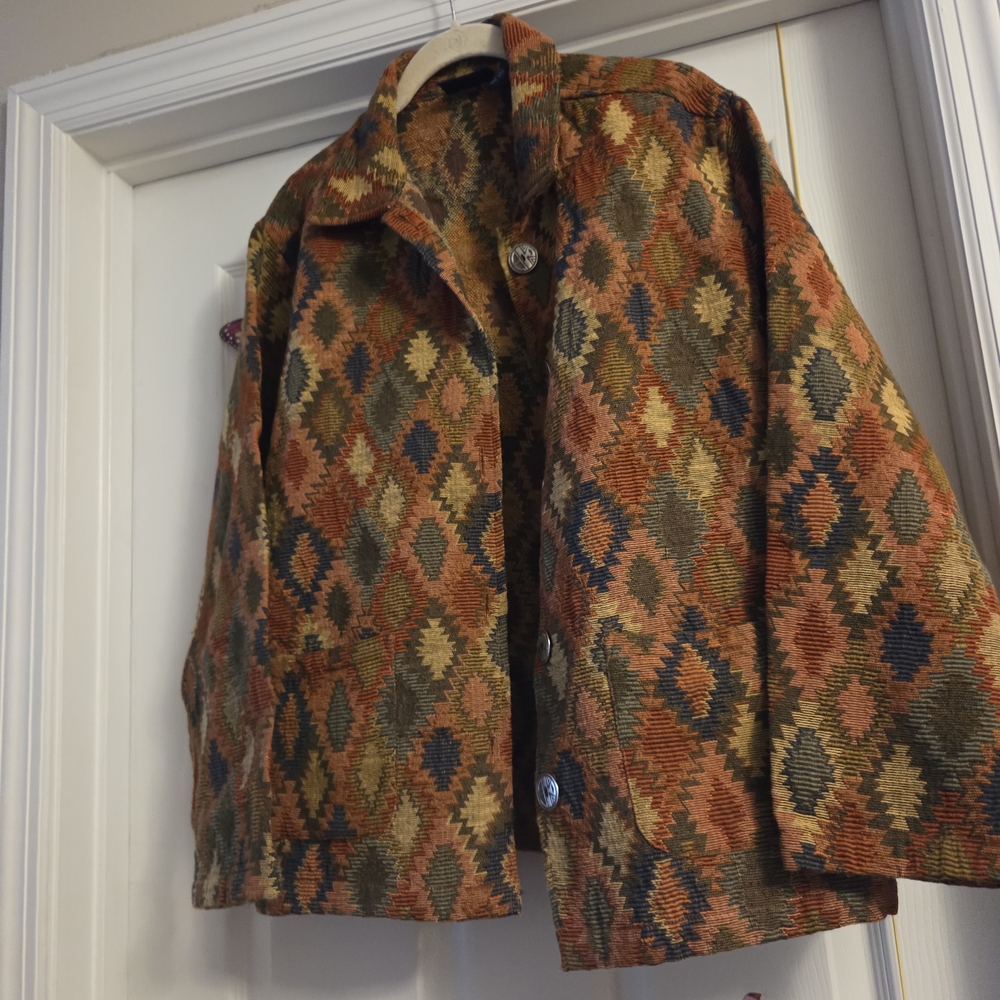 Jane Ashley Geometric Patterned Blazer - Multicolor - Picture 2 of 12